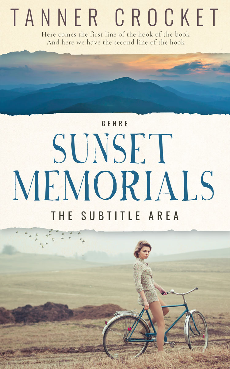 2D view of Satin Linen #6446 - Premade Romance Book Cover