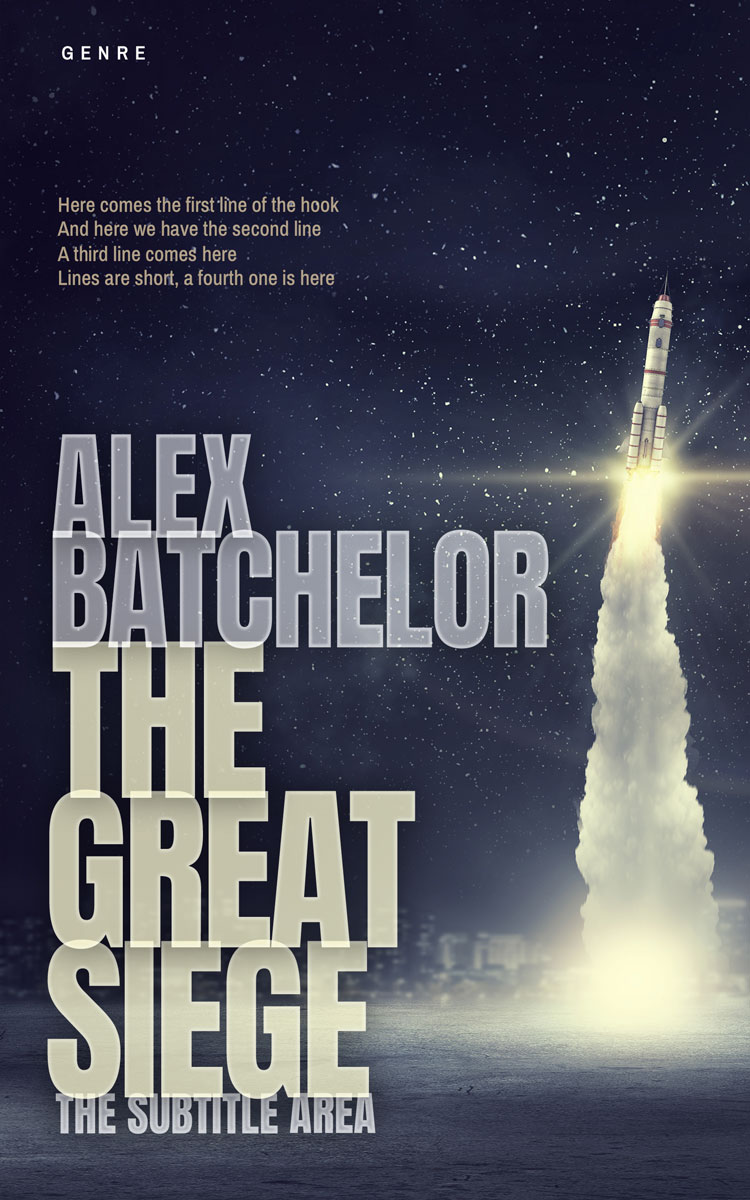 2D view of Premade Science Fiction Book Cover - Ebony Clay