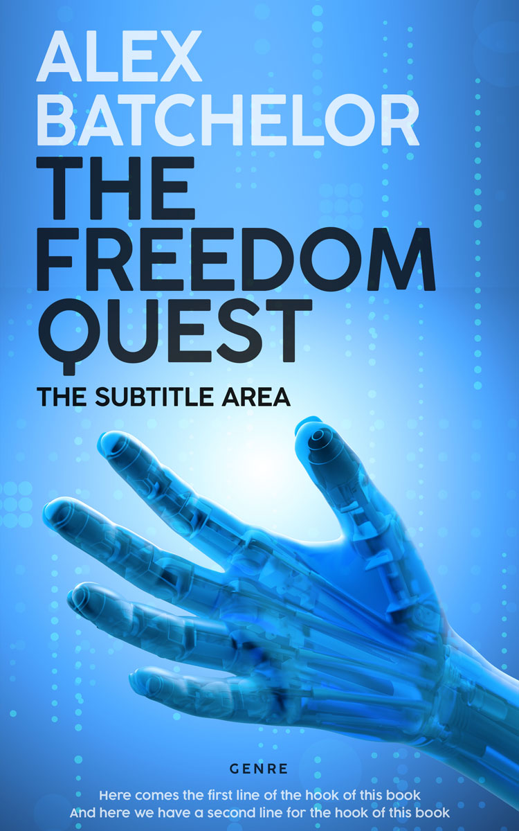 2D view of Picton Blue #6599 - Premade Science Fiction Book Cover