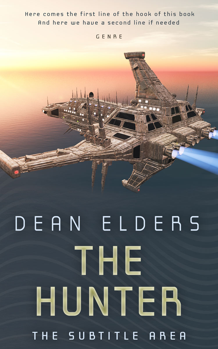 2D view of Premade Science Fiction Book Cover - Almond