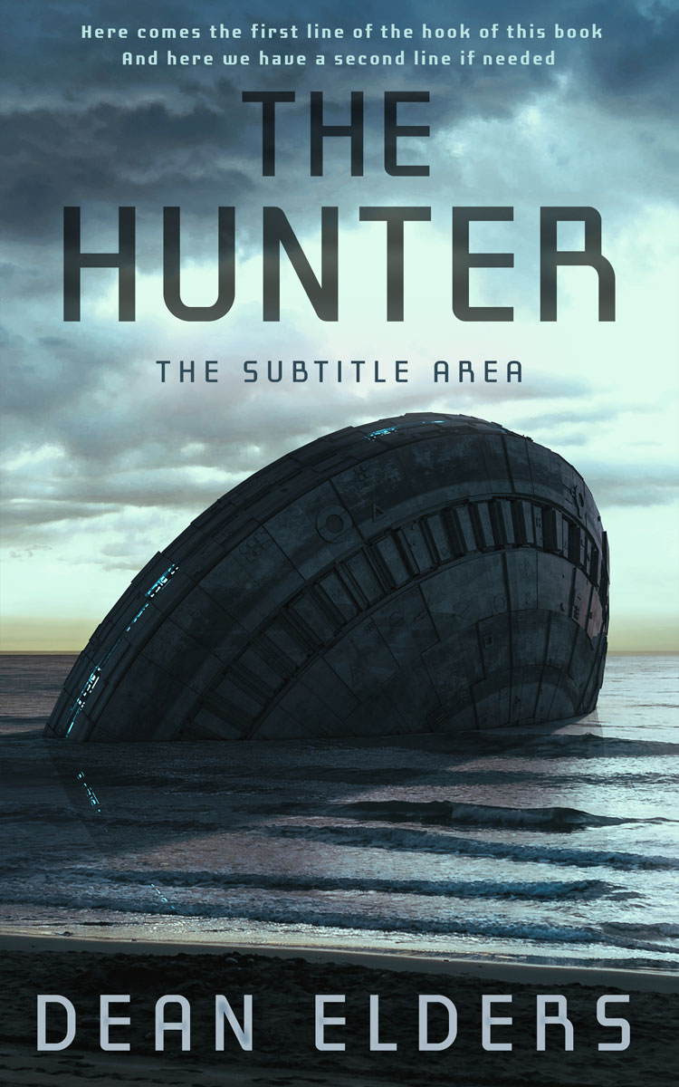 2D view of Premade Science Fiction Book Cover - Outer Space