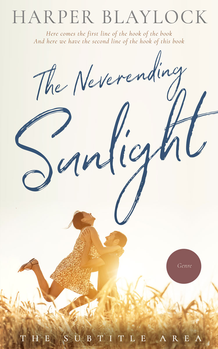 2D view of Premade Romance Book Cover - Merino