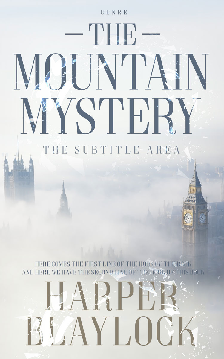 2D view of Premade Mystery & Thriller & Suspense Book Cover - Black Haze