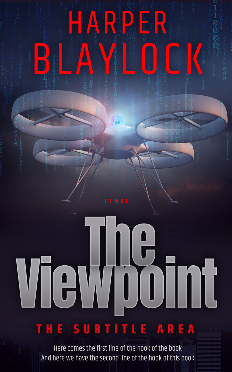 2D view of Steel Gray #6818 - Premade Mystery & Thriller & Suspense Book Cover