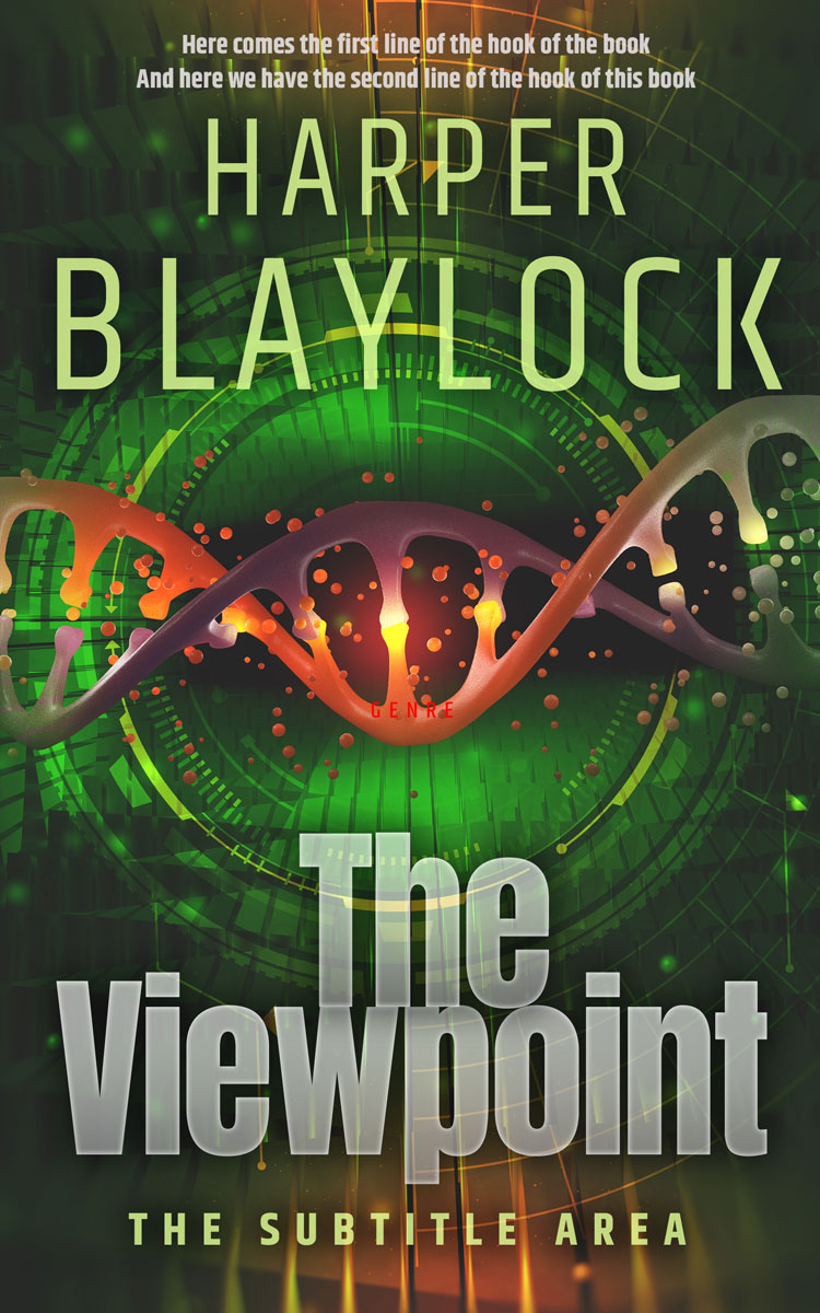 2D view of Premade Abstract Book Cover - Rangitoto