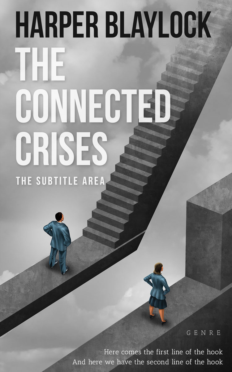 2D view of Dusty Gray #6830 - Premade Business Book Cover