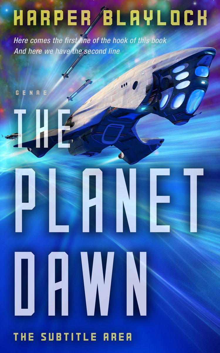 2D view of Premade Science Fiction Book Cover - St Tropaz