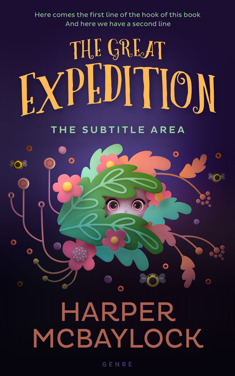 2D view of Revolver #6989 - Premade Fantasy Book Cover