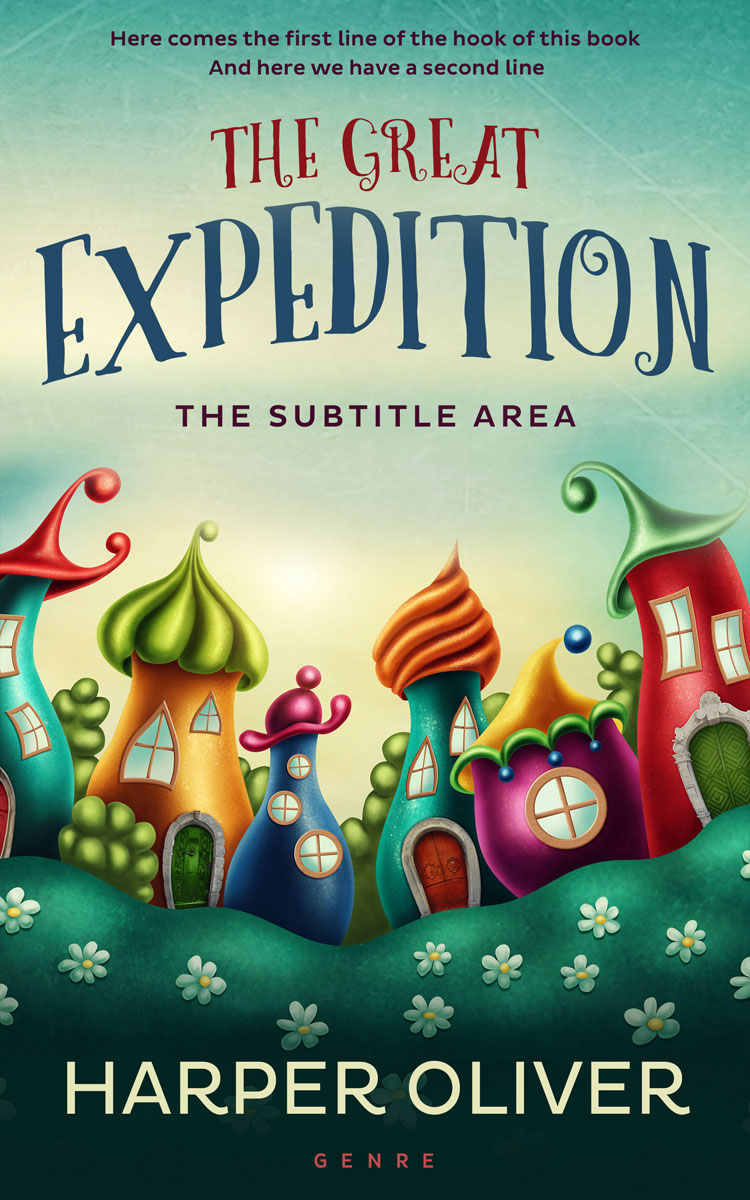 2D view of Premade Fantasy Book Cover - Elephant