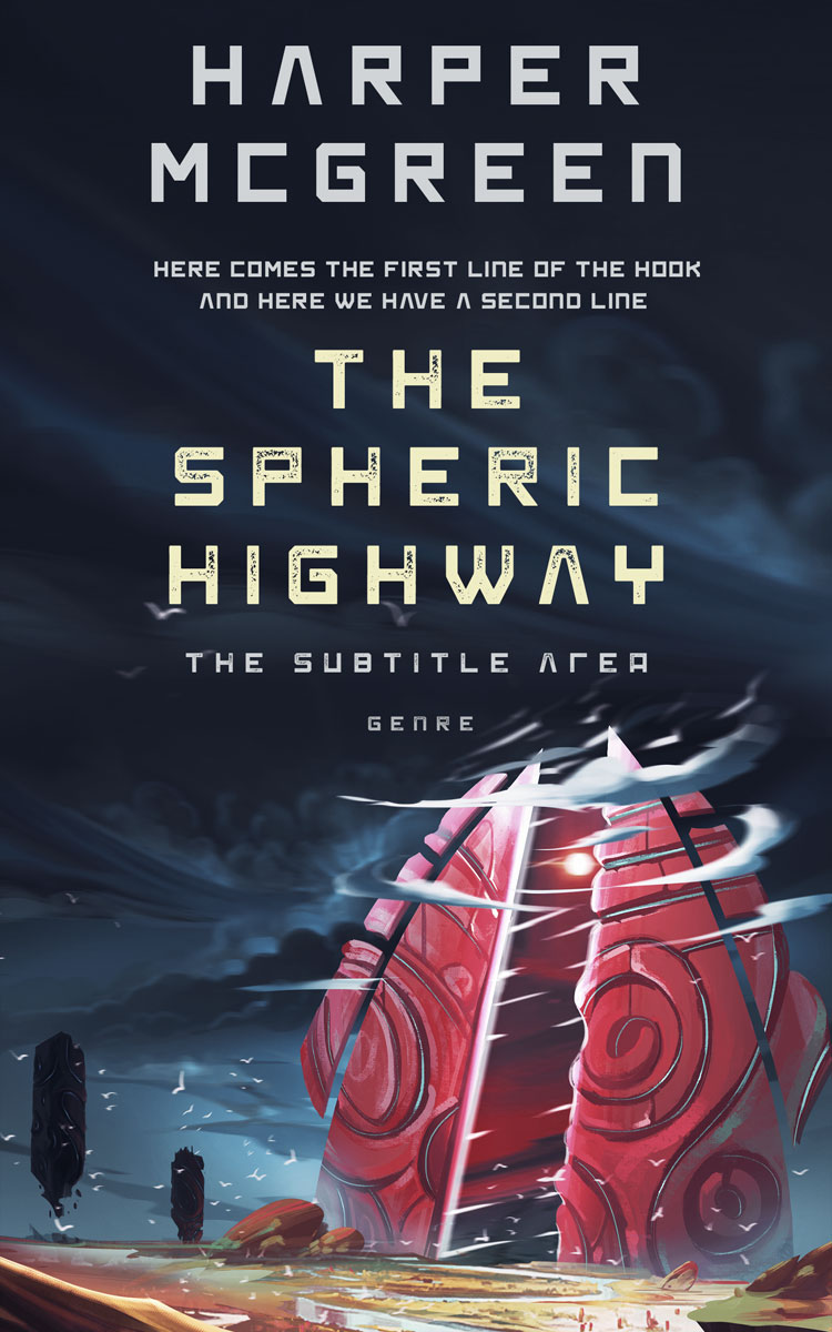 2D view of Charade #7012 - Premade Science Fiction Book Cover