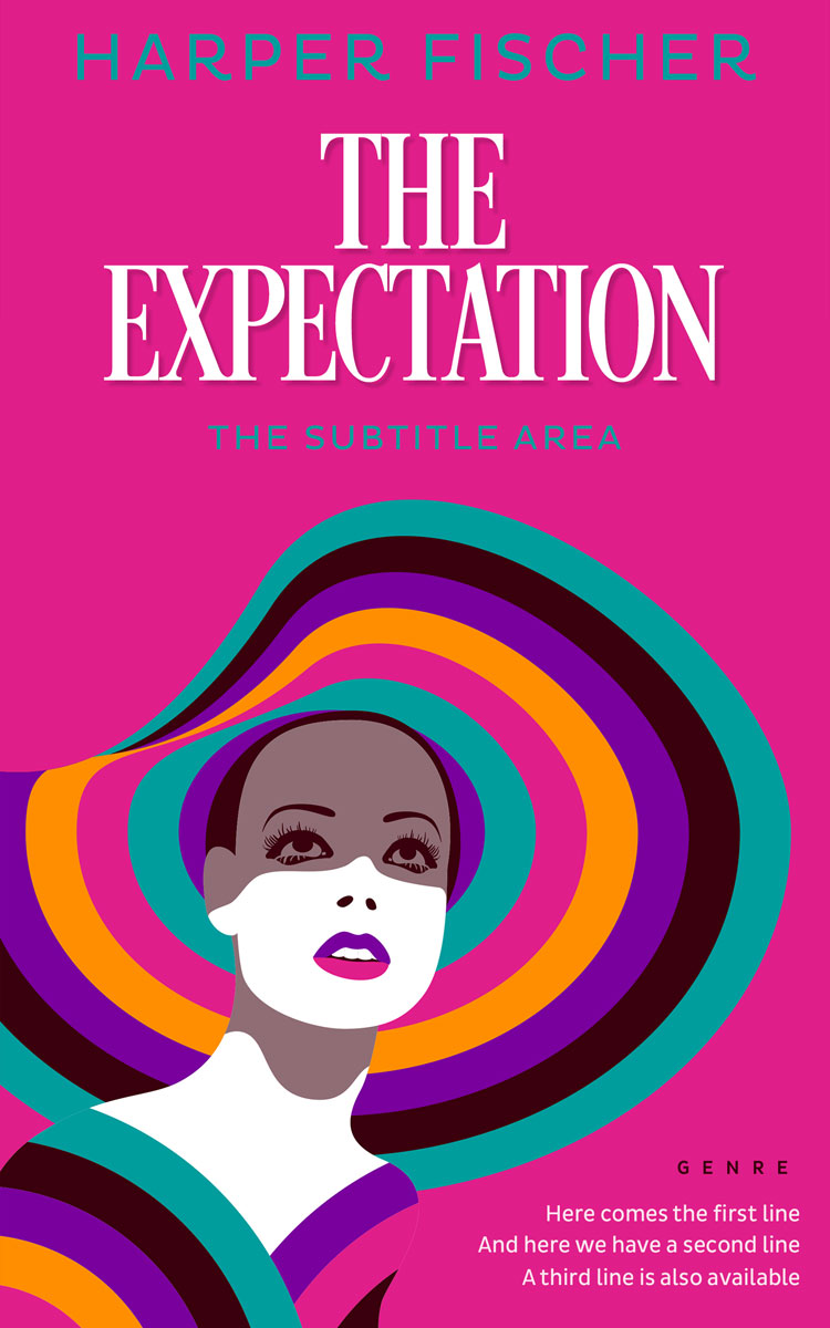 2D view of Red Violet #7044 - Premade Abstract Book Cover