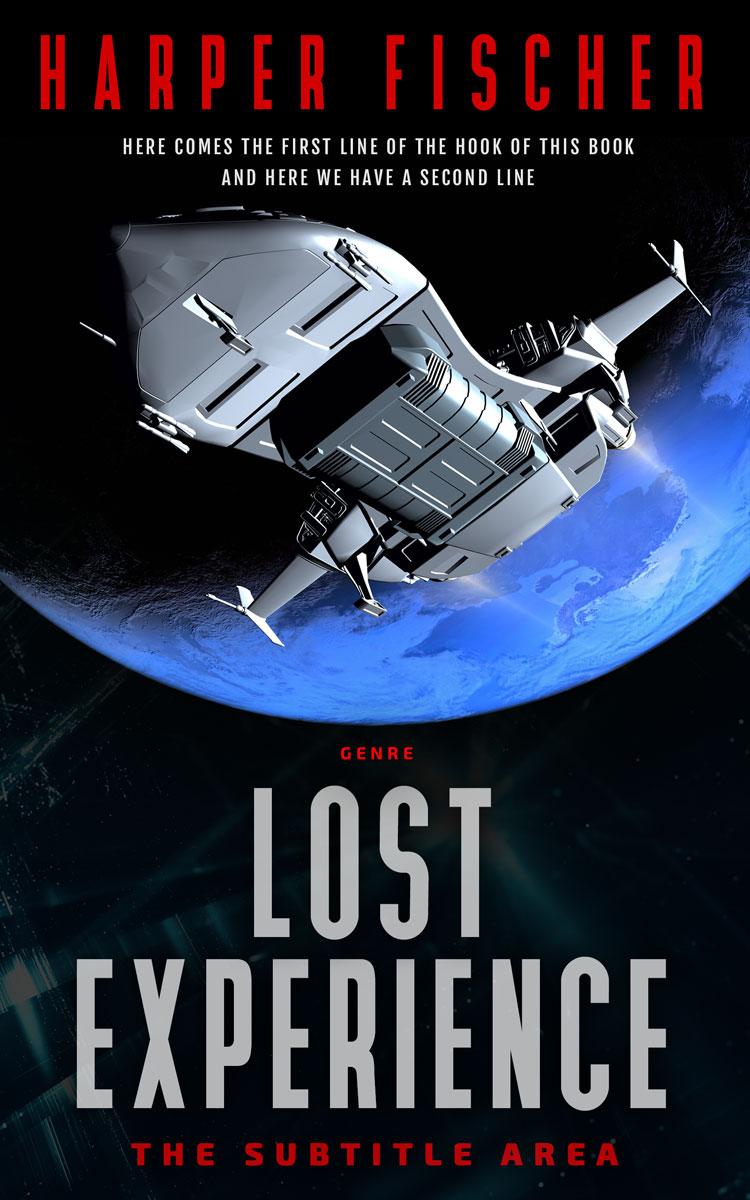 2D view of Premade Science Fiction Book Cover - Dusty Gray