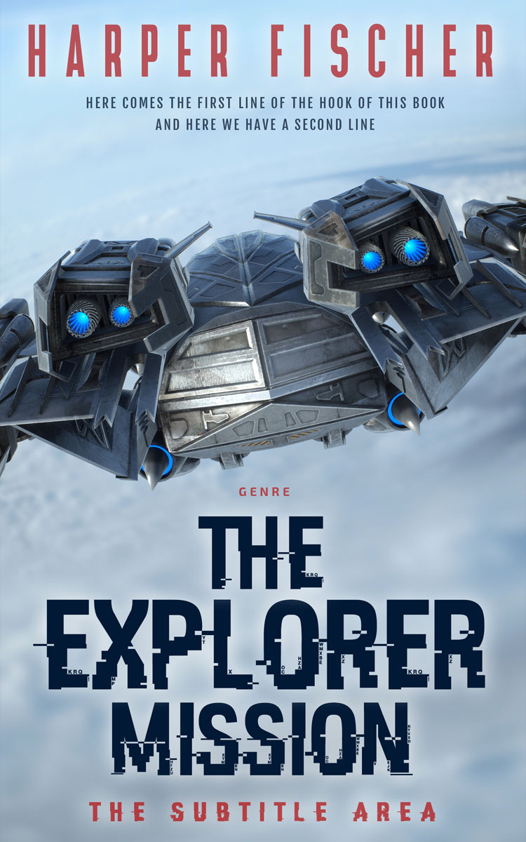 2D view of Pigeon Post #7083 - Premade Science Fiction Book Cover