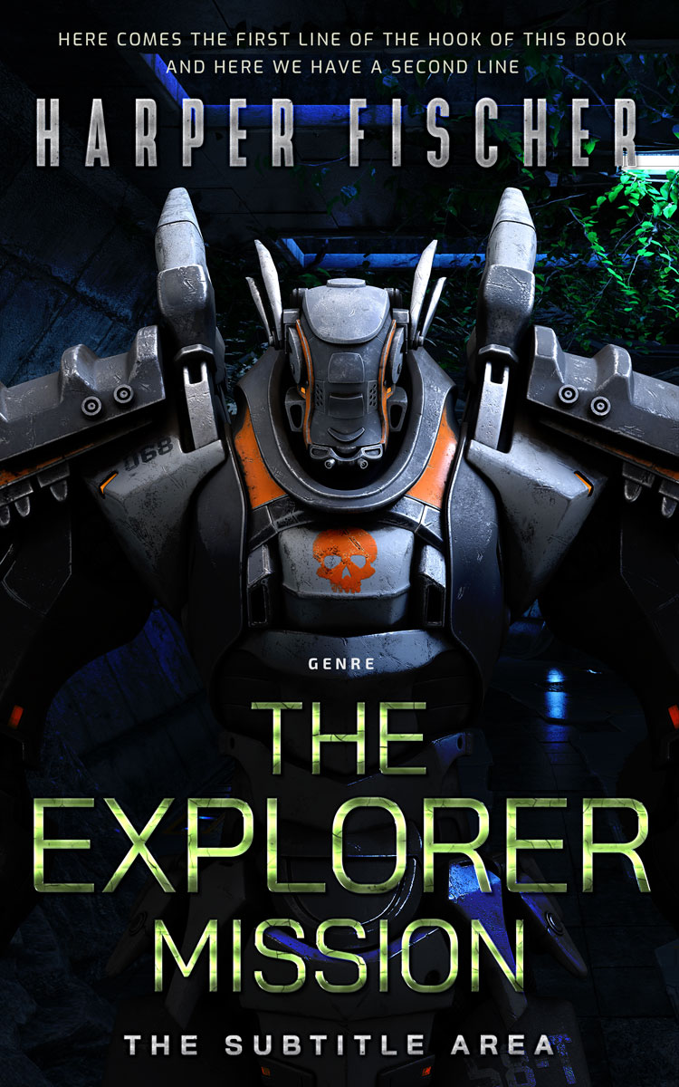 2D view of Bunker #7088 - Premade Science Fiction Book Cover