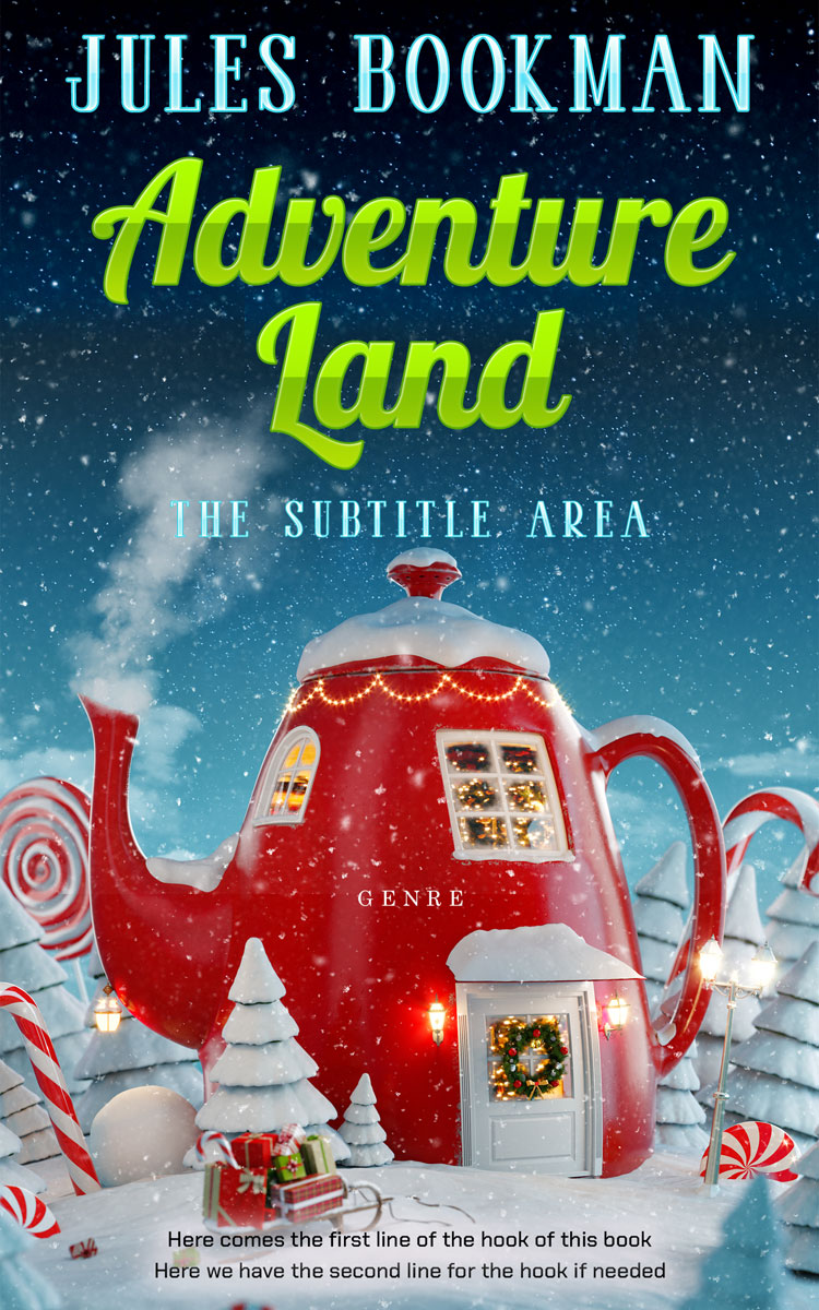 2D view of Nile Blue #7121 - Premade Fantasy Book Cover