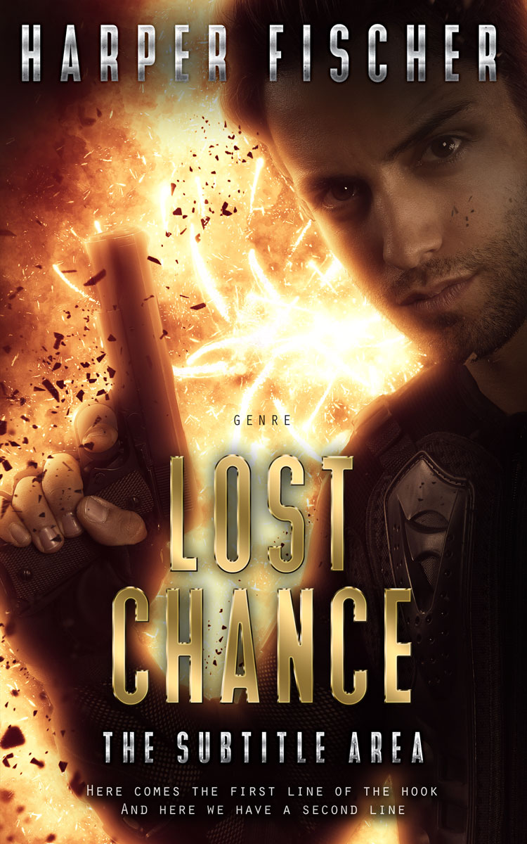 2D view of Premade Mystery & Thriller & Suspense Book Cover - Gold Sand