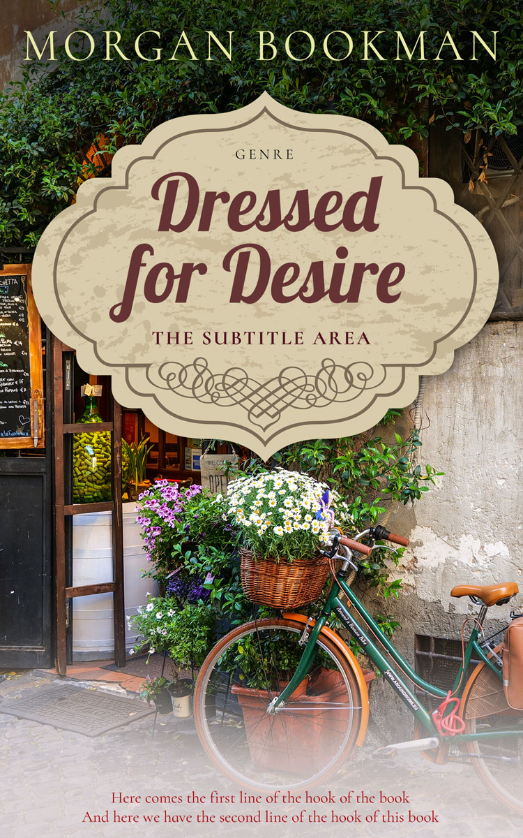 2D view of Premade Literary Fiction Book Cover - Soft Amber