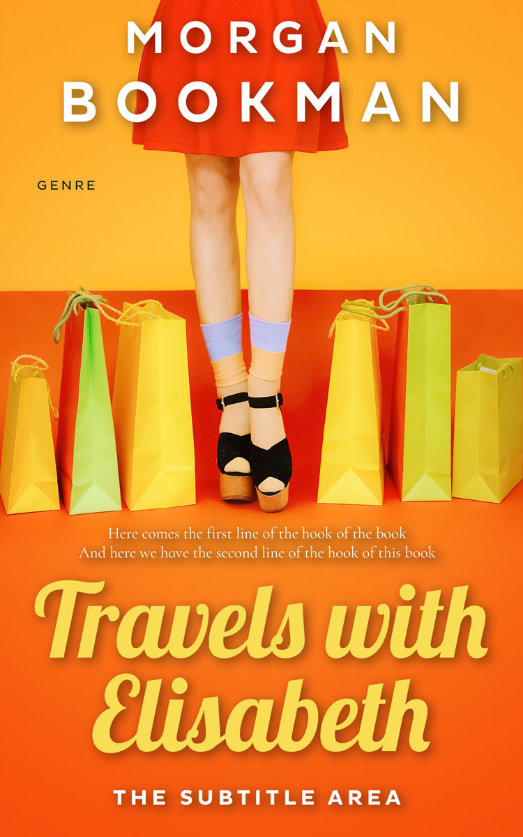 2D view of Premade Chick Lit Book Cover - Carrot Orange