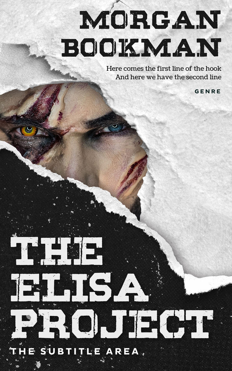 2D view of Premade Horror Book Cover - Timberwolf