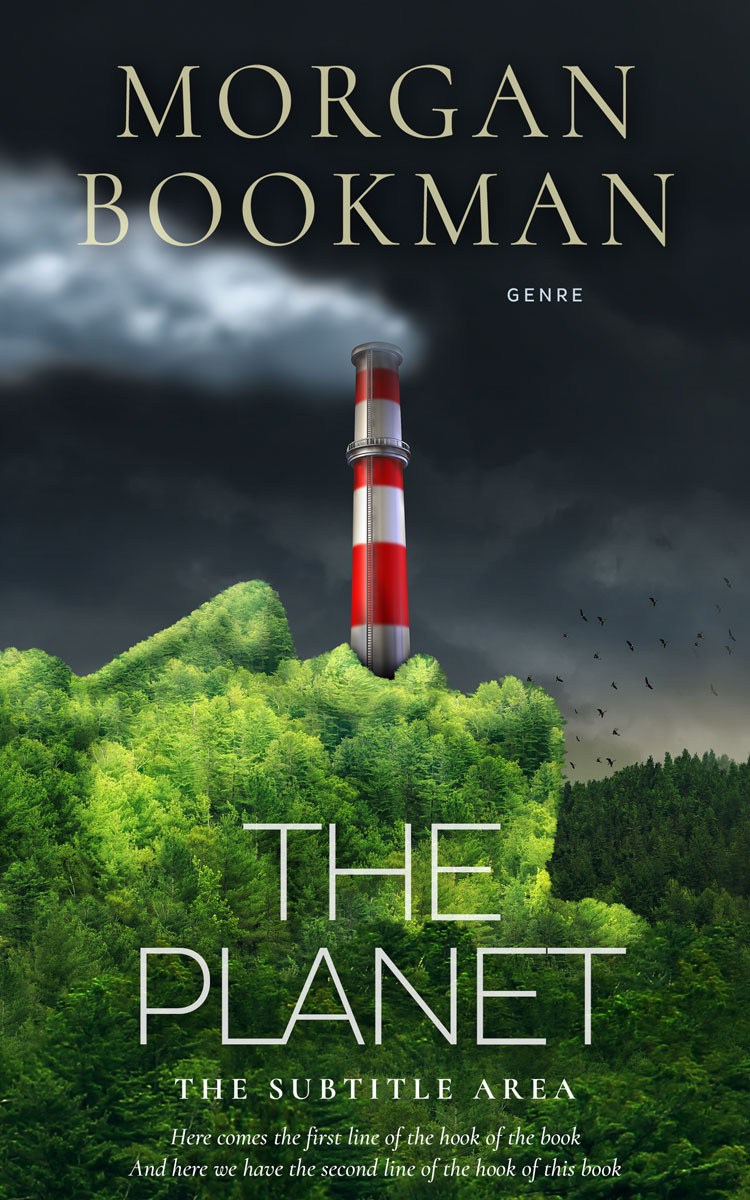 2D view of Heavy Metal #7335 - Premade Surreal Book Cover