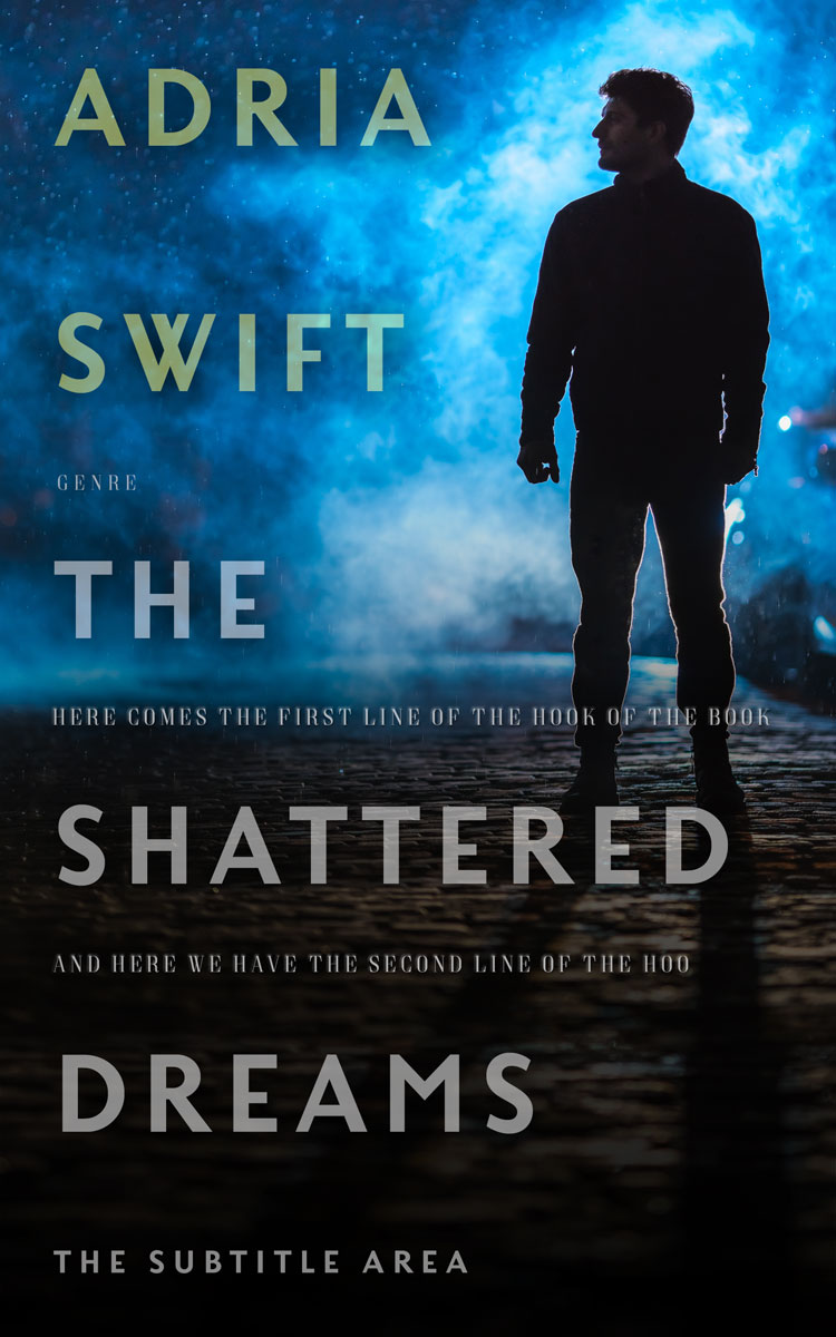 2D view of Premade Mystery & Thriller & Suspense Book Cover - Black