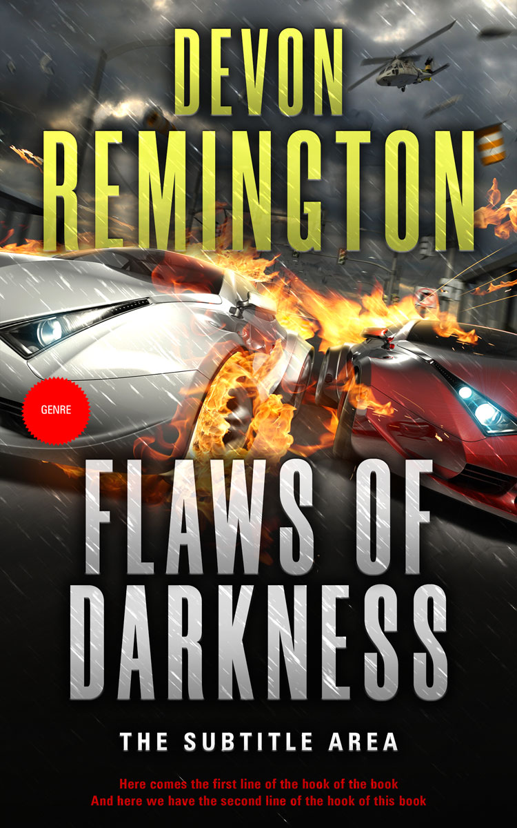 2D view of Premade Action & Adventure Book Cover - Brandy