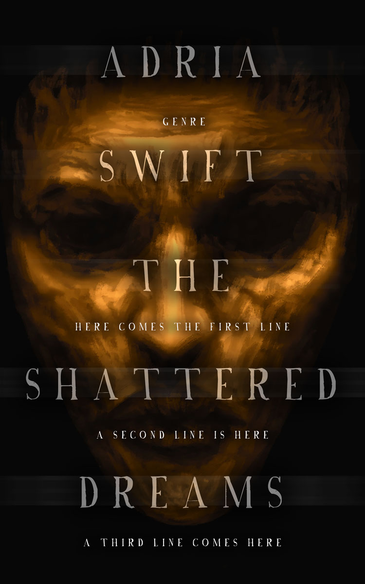 2D view of Premade Horror Book Cover - Asphalt