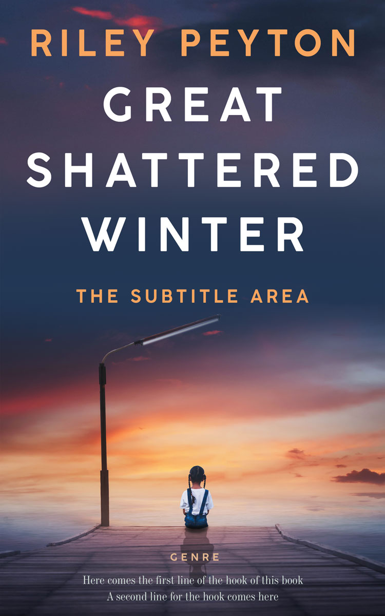 2D view of Bright Gray #7428 - Premade Literary Fiction Book Cover