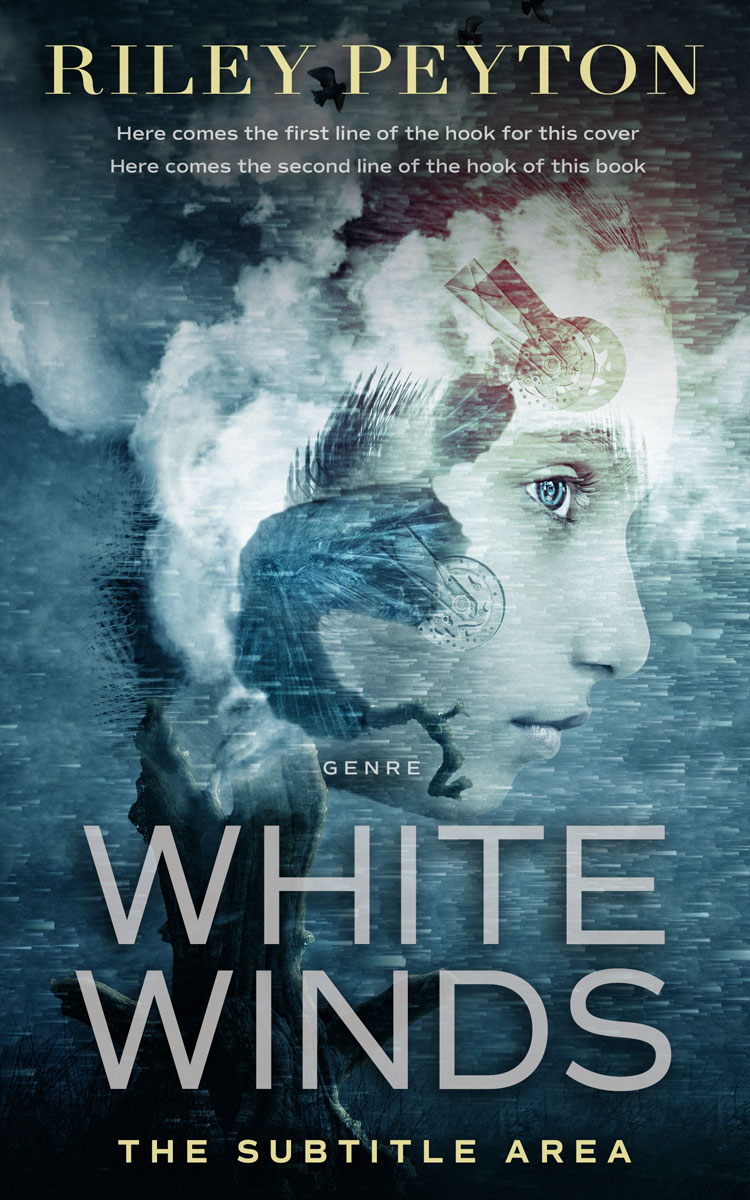 2D view of Pickled Bluewood #7483 - Premade Science Fiction Book Cover