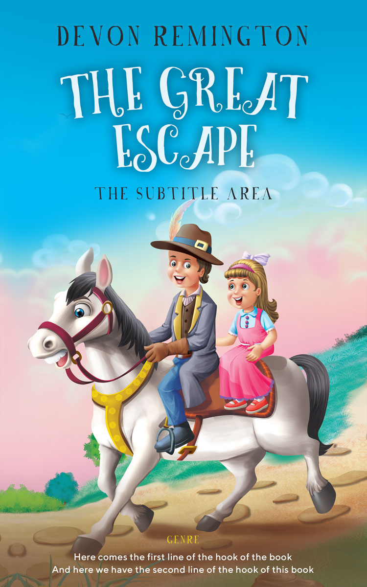 2D view of Premade Children's Book Cover - Cerulean