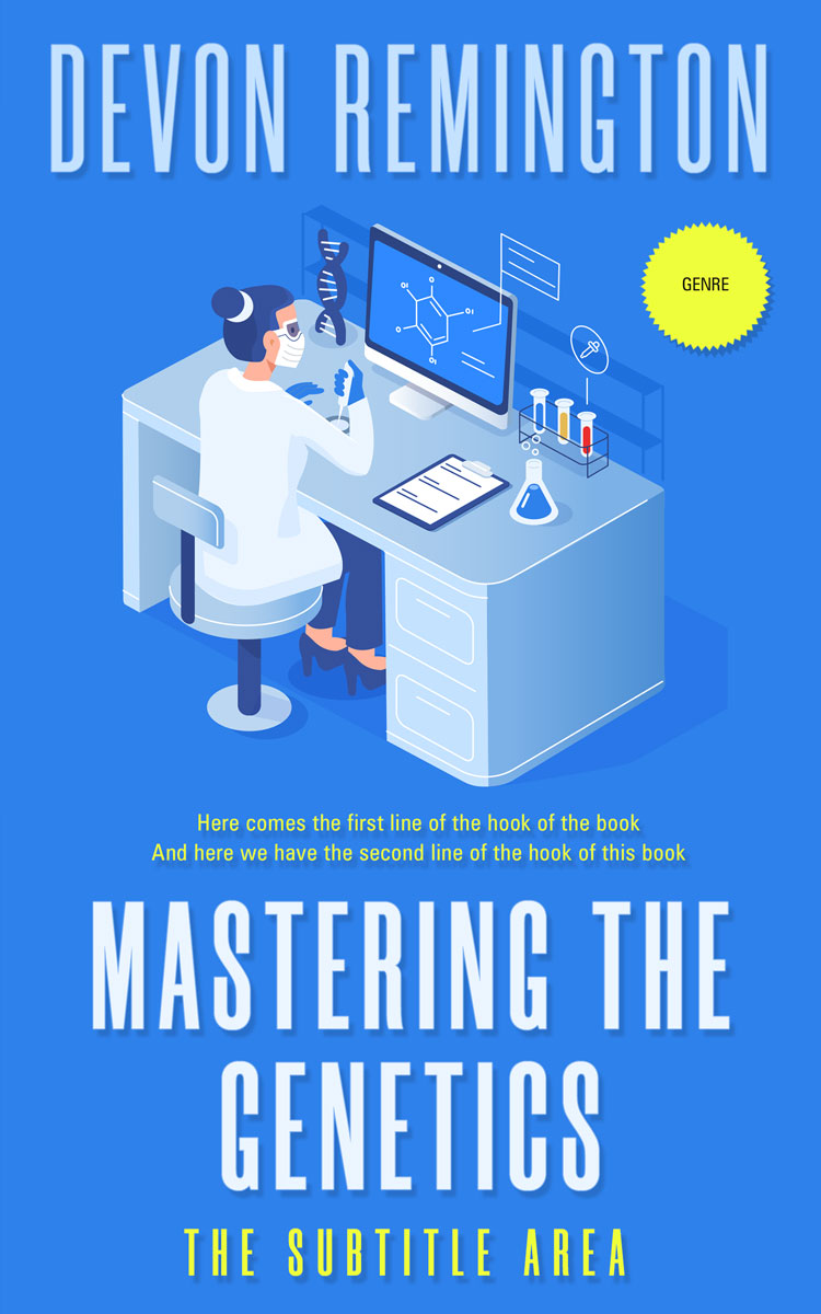 2D view of Royal Blue #7587 - Premade Science & Nature Book Cover