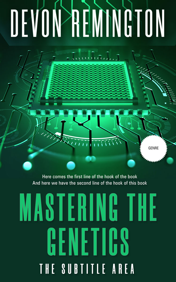 2D view of Bottle Green #7588 - Premade Abstract Book Cover