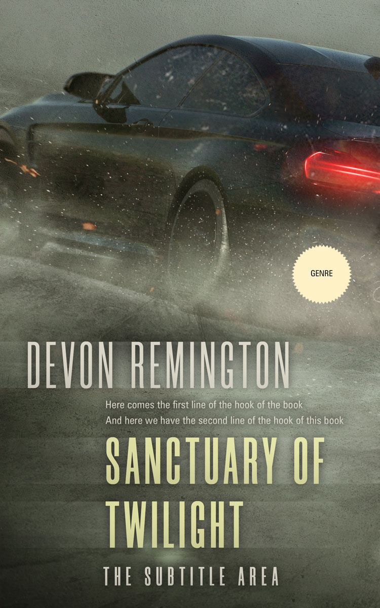 2D view of Fuscous Gray #7603 - Premade Action & Adventure Book Cover