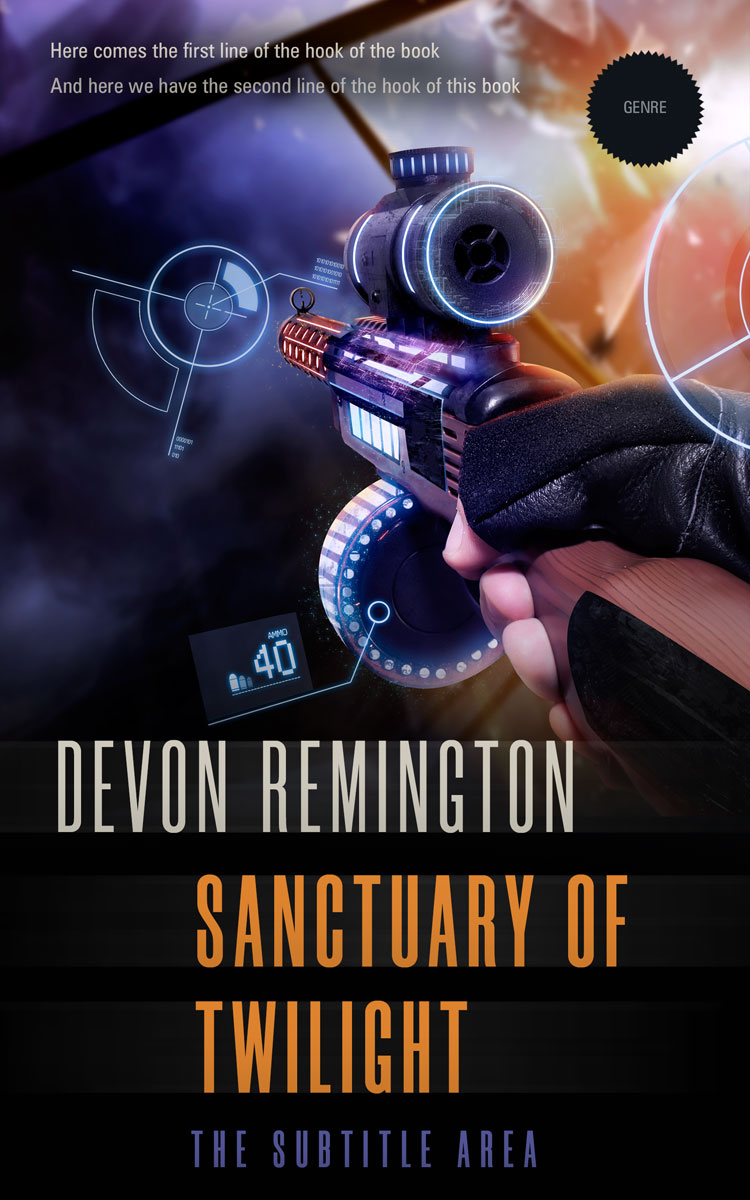 2D view of Premade Science Fiction Book Cover - Quicksand