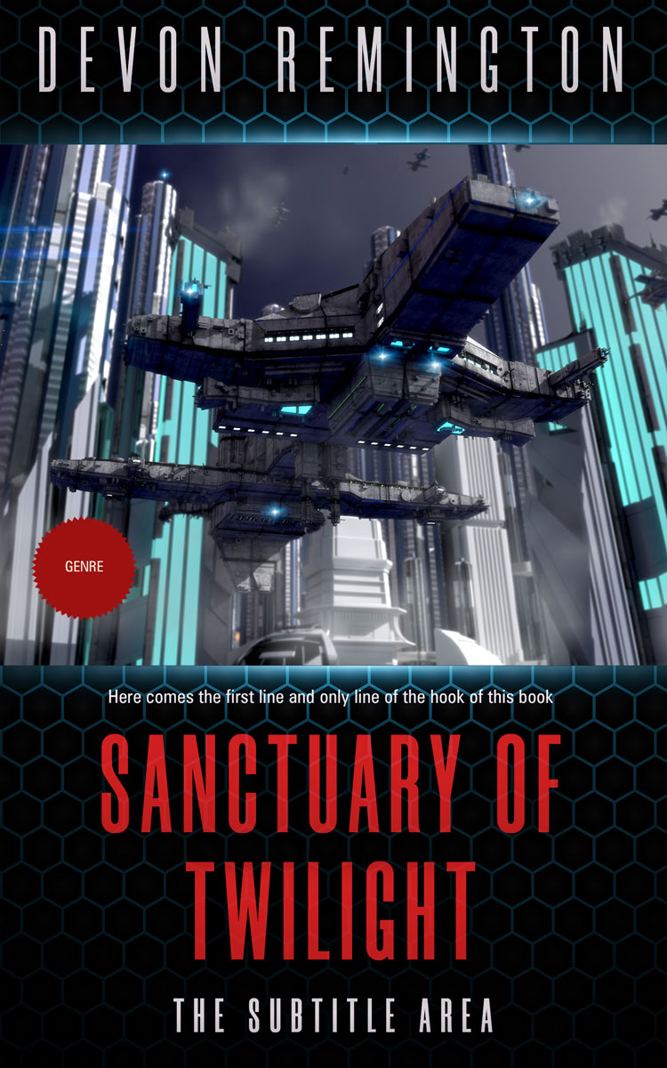 2D view of Bunker #7624 - Premade Science Fiction Book Cover
