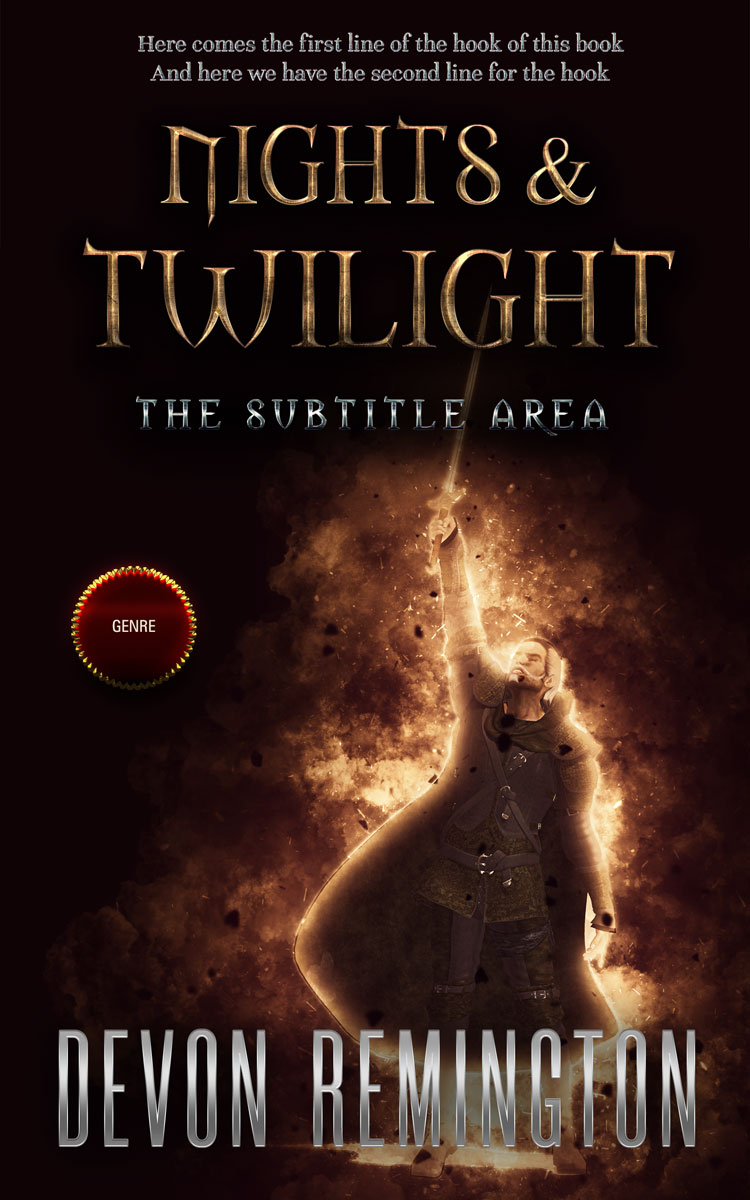 2D view of Premade Fantasy Book Cover - Asphalt