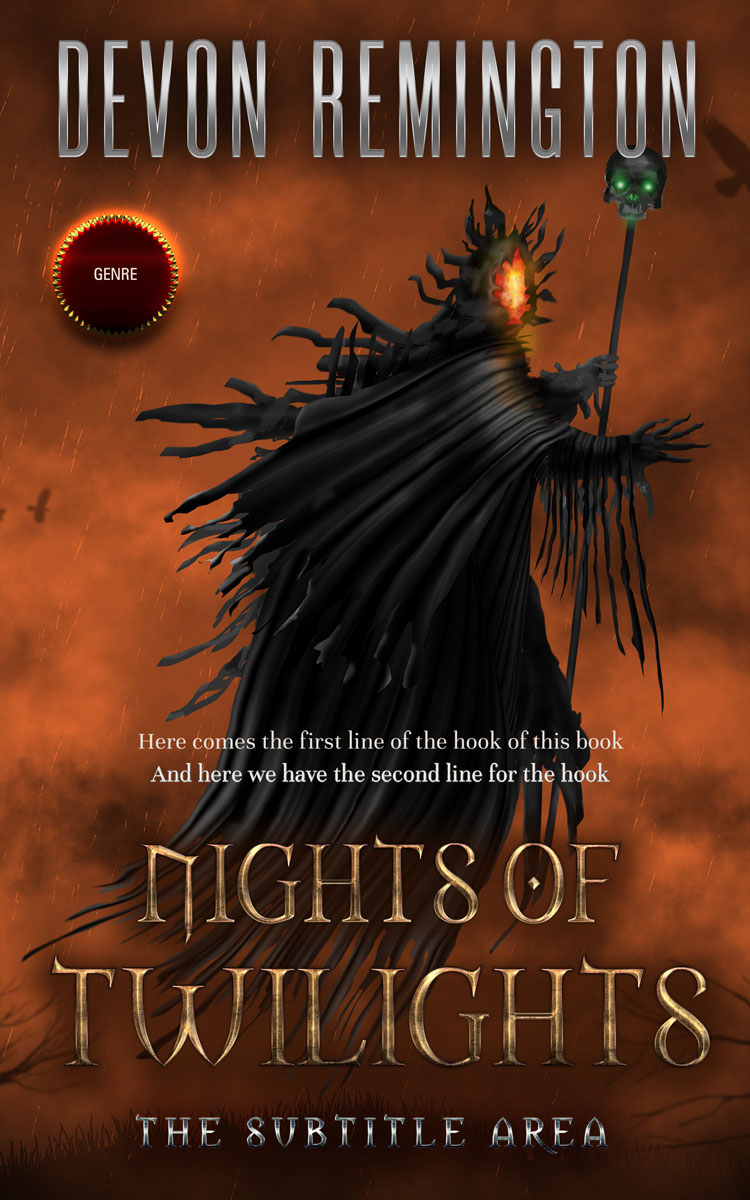 2D view of Premade Fantasy Book Cover - Cedar