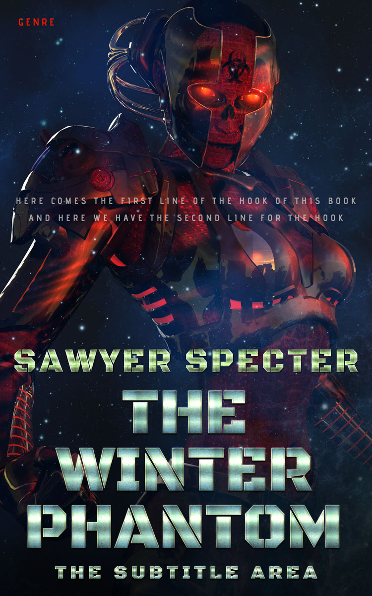 2D view of Steel Gray #7712 - Premade Science Fiction Book Cover