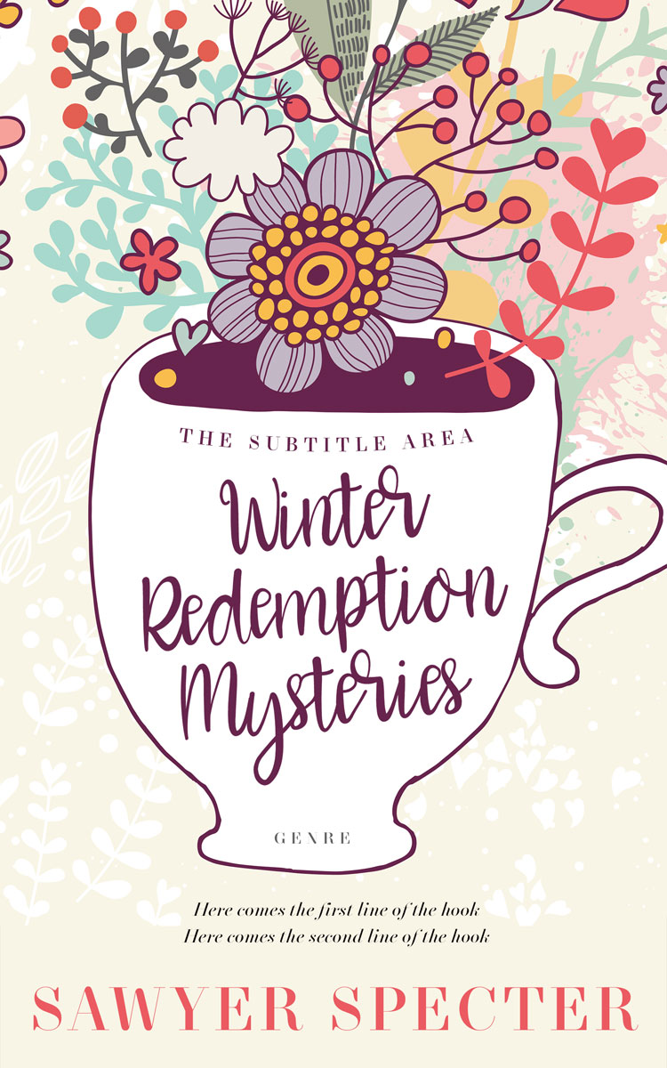 2D view of Premade Poetry Book Cover - Dawn Pink