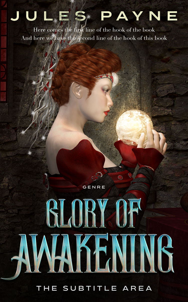 2D view of Night Rider #7960 - Premade Fantasy Book Cover