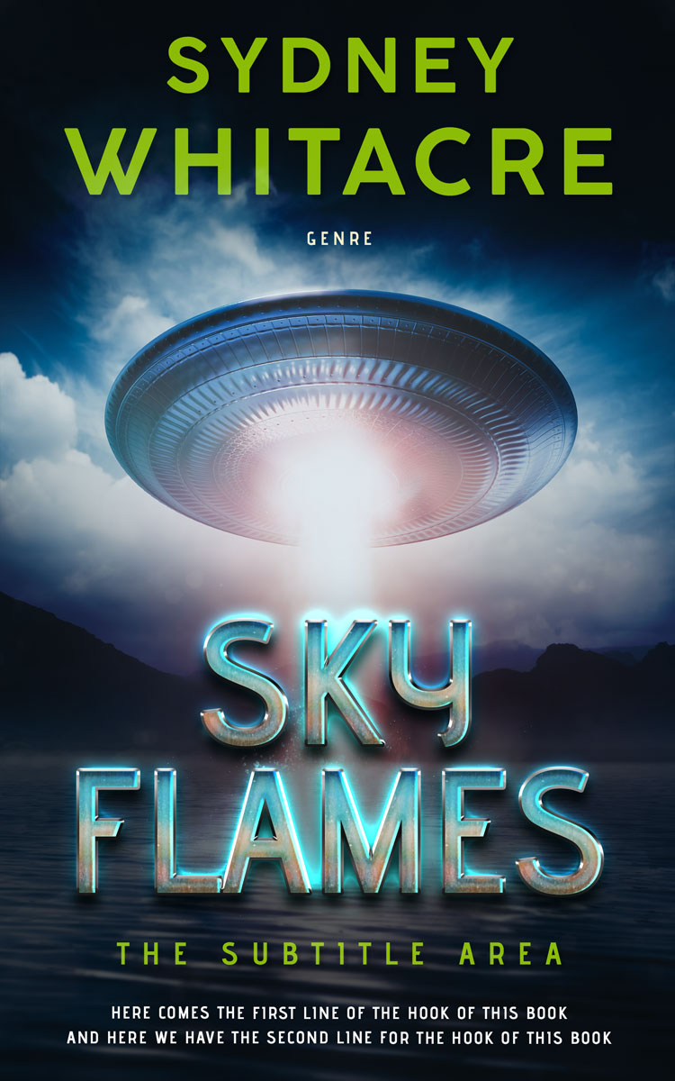 2D view of Premade Science Fiction Book Cover - Powder Ash