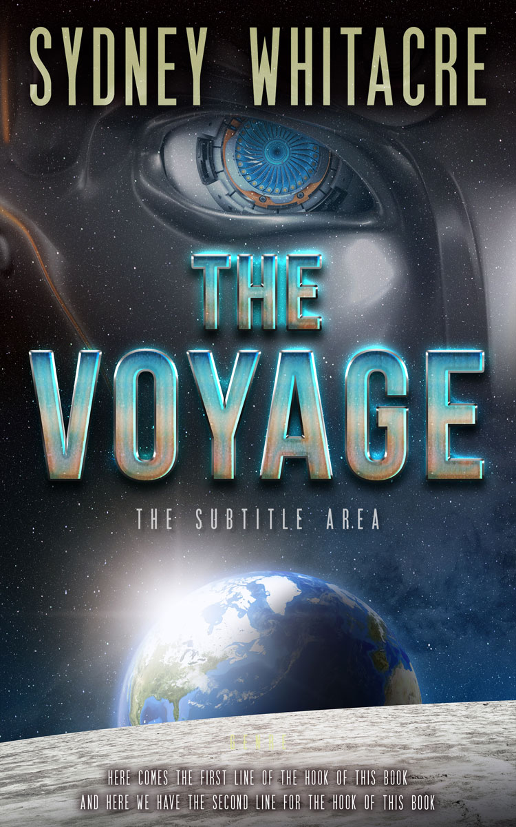 2D view of Premade Science Fiction Book Cover - Ebony Clay