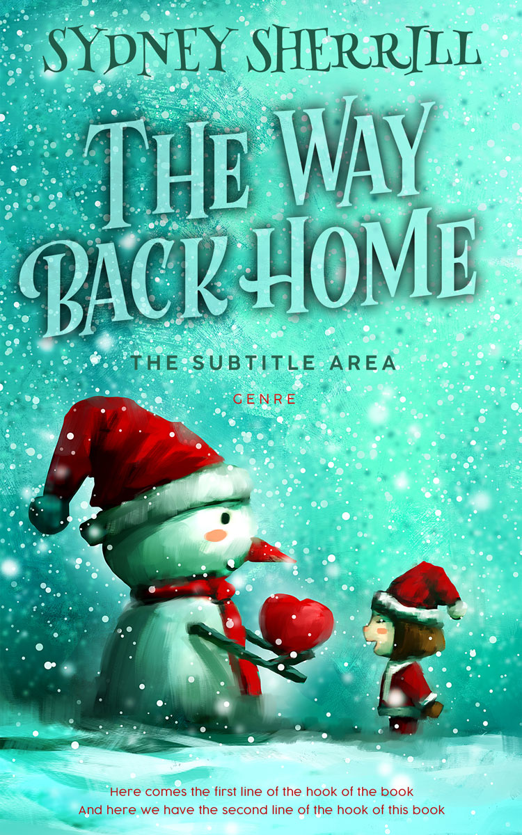 2D view of Aquamarine Blue #8161 - Premade Teen & Young Adult Book Cover