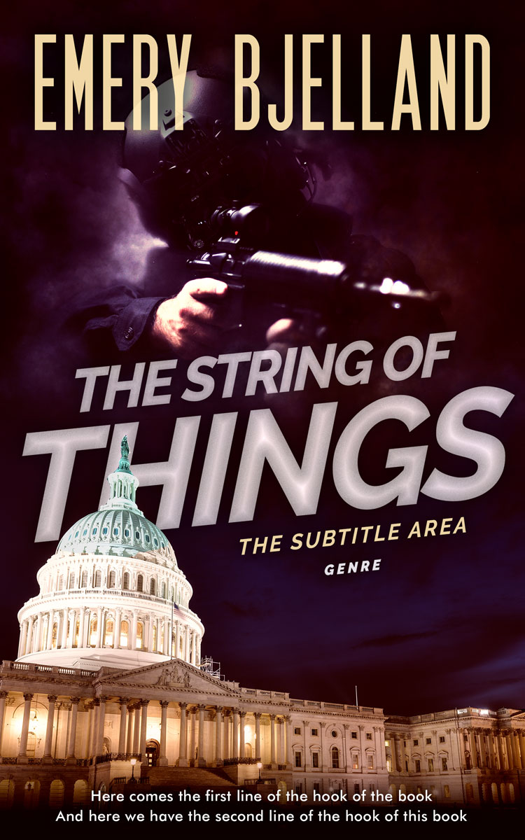 2D view of Vanilla #8214 - Premade Action & Adventure Book Cover