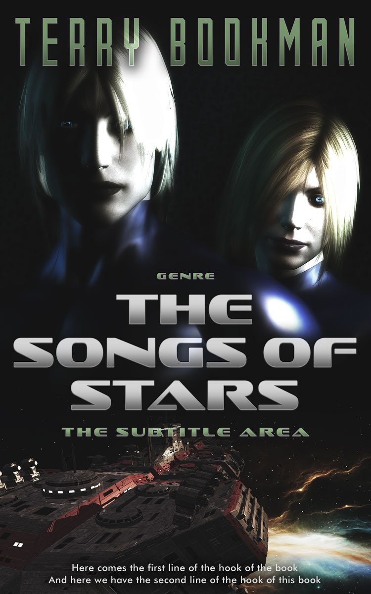 2D view of Shark #8242 - Premade Science Fiction Book Cover