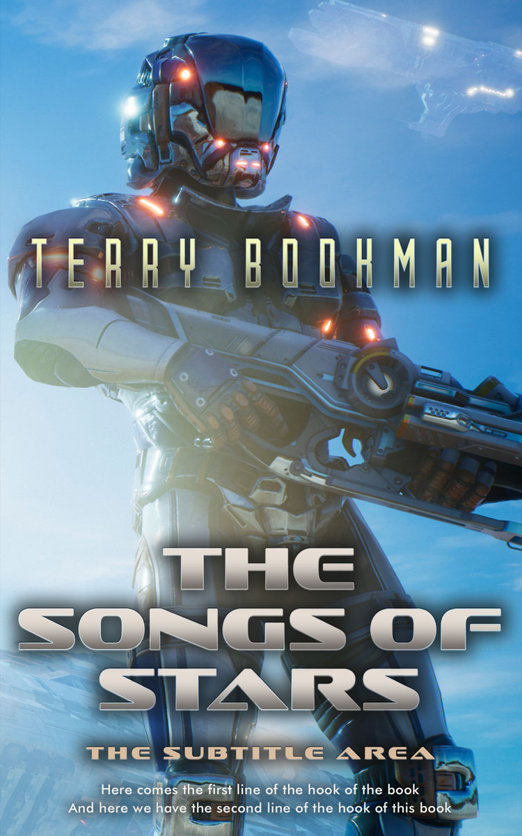 2D view of Bermuda Gray #8258 - Premade Science Fiction Book Cover