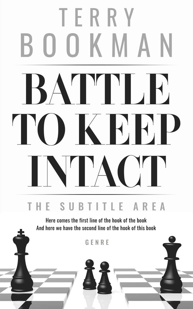 2D view of Premade Self-Improvement & Self-Help Book Cover - Silver