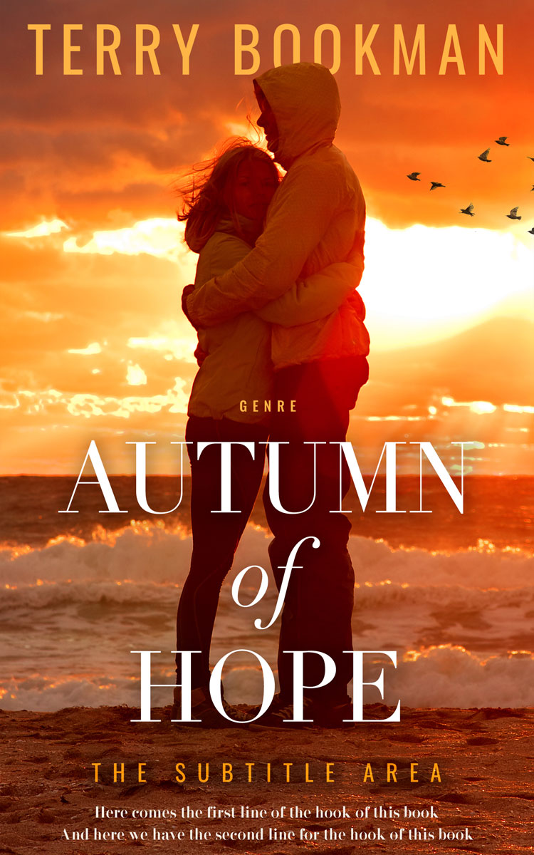 2D view of Premade Romance Book Cover - Prairie Sand