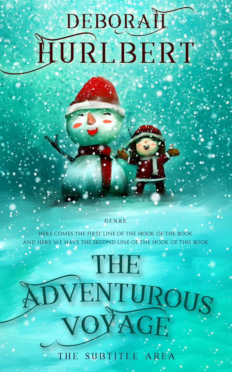 2D view of Premade Teen & Young Adult Book Cover - Turquoise