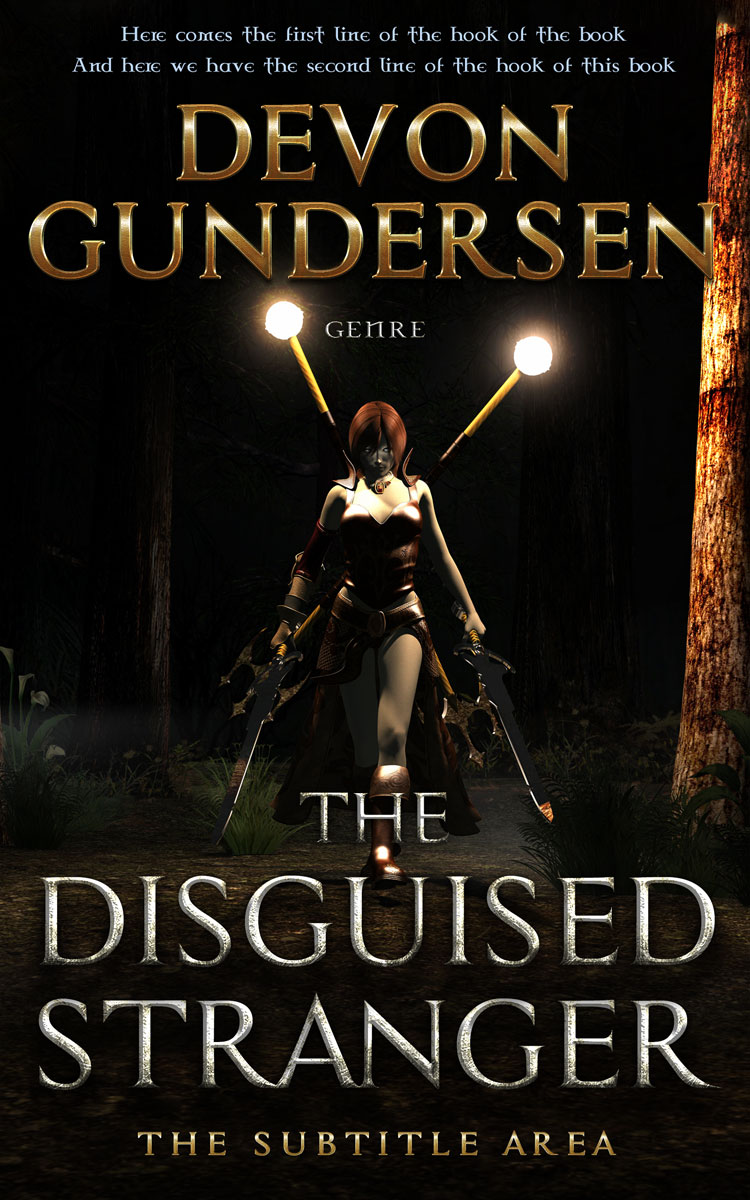 2D view of Premade Fantasy Book Cover - Night Rider